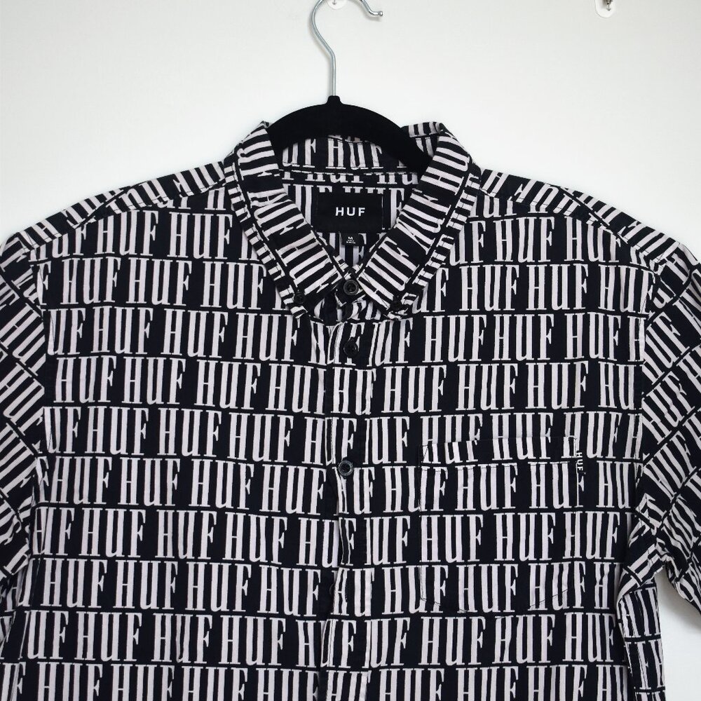 HUF "ALL OVER" Button Up Tee Shirt